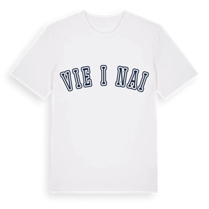 Viečiūnai college t-shirt – ekologisk bomull t-shirt från Pinshirt