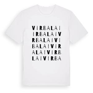 Virbalai ordlek t-shirt – ekologisk bomull t-shirt från Pinshirt