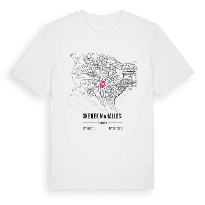 Akbilek Mahallesi karta t-shirt – ekologisk bomull t-shirt från Pinshirt