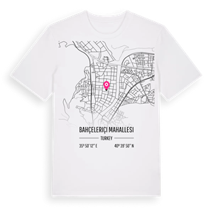 Bahçeleriçi Mahallesi karta t-shirt – ekologisk bomull t-shirt från Pinshirt