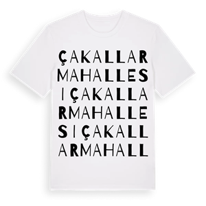 Çakallar Mahallesi ordlek t-shirt – ekologisk bomull t-shirt från Pinshirt