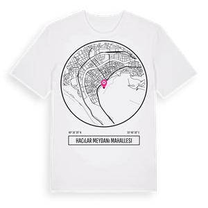 Hacılar Meydanı Mahallesi t-shirt – ekologisk bomull t-shirt från Pinshirt
