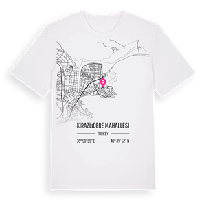 Kirazlıdere Mahallesi karta t-shirt – ekologisk bomull t-shirt från Pinshirt