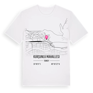 Kurşunlu Mahallesi karta t-shirt – ekologisk bomull t-shirt från Pinshirt