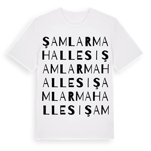 Şamlar Mahallesi ordlek t-shirt – ekologisk bomull t-shirt från Pinshirt