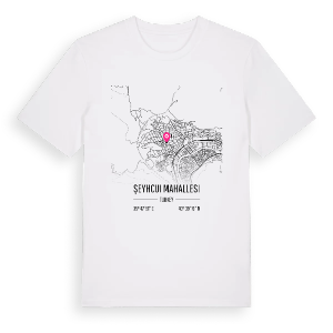 Şeyhcui Mahallesi karta t-shirt – ekologisk bomull t-shirt från Pinshirt