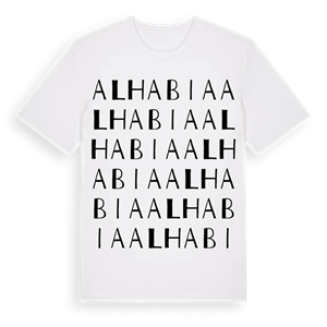 Alhabia ordlek t-shirt – ekologisk bomull t-shirt från Pinshirt