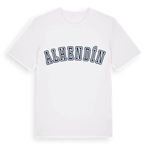 Alhendín college t-shirt – ekologisk bomull t-shirt från Pinshirt