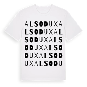 Alsodux ordlek t-shirt – ekologisk bomull t-shirt från Pinshirt
