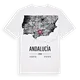Andalucía karta t-shirt