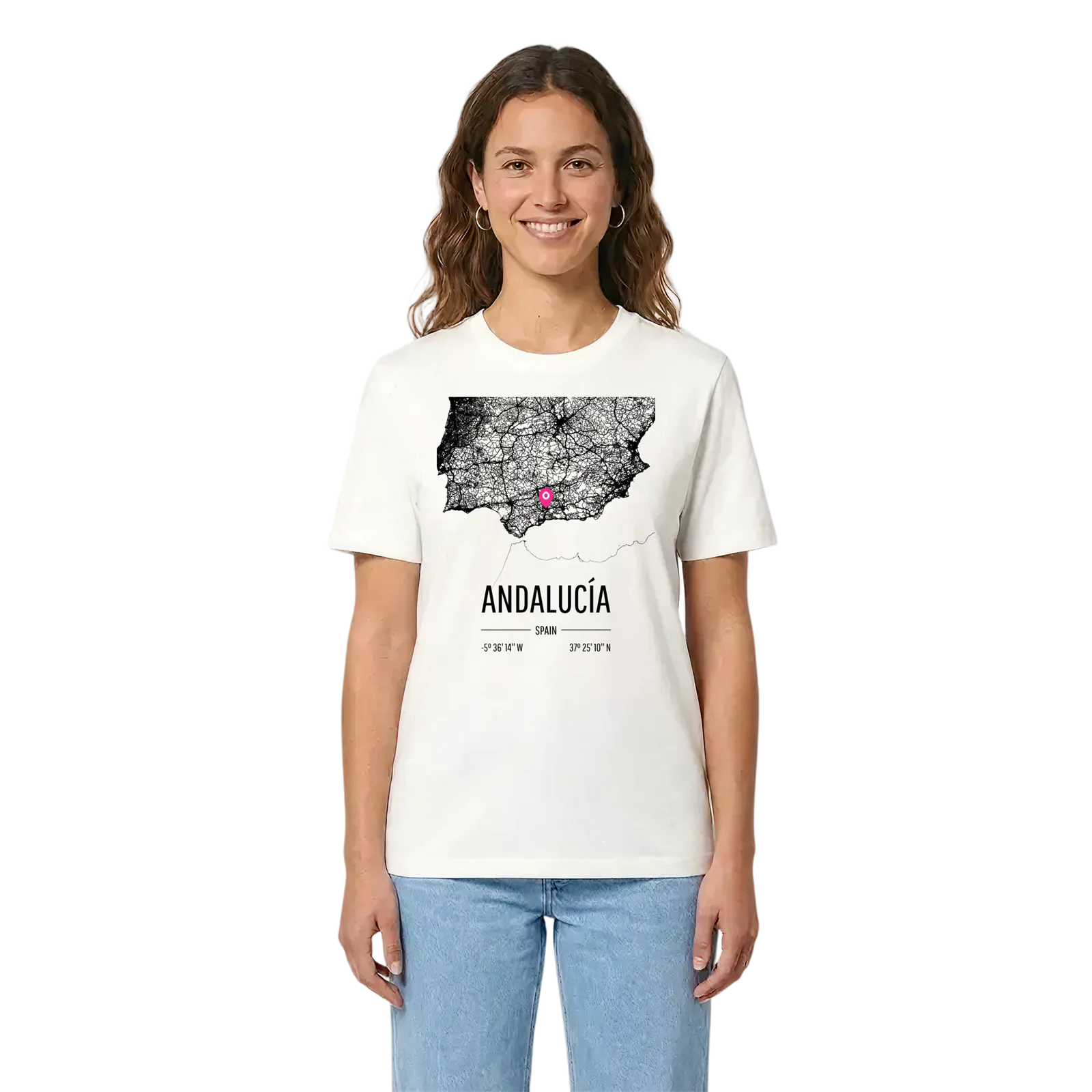 Andalucía karta t-shirt – White, i miljö
