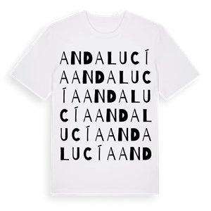 Andalucía ordlek t-shirt – ekologisk bomull t-shirt från Pinshirt