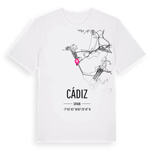 Cádiz karta t-shirt – ekologisk bomull t-shirt från Pinshirt