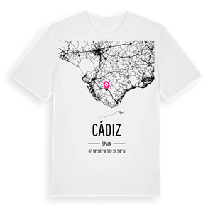 Cádiz karta t-shirt – ekologisk bomull t-shirt från Pinshirt