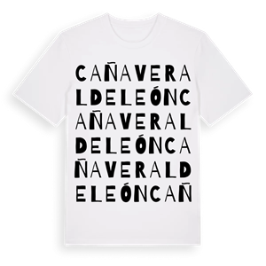 Cañaveral de León ordlek t-shirt – ekologisk bomull t-shirt från Pinshirt