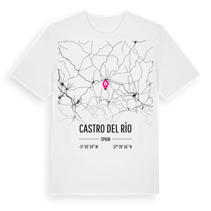 Castro del Río karta t-shirt – ekologisk bomull t-shirt från Pinshirt