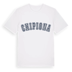 Chipiona college t-shirt – ekologisk bomull t-shirt från Pinshirt