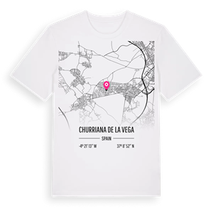 Churriana de la Vega karta t-shirt – ekologisk bomull t-shirt från Pinshirt