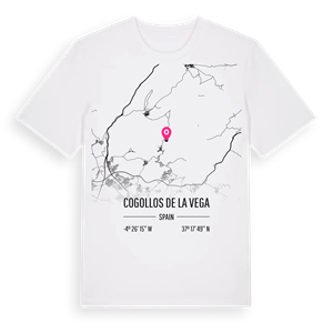 Cogollos de la Vega karta t-shirt – ekologisk bomull t-shirt från Pinshirt
