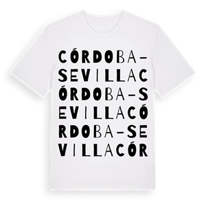 Córdoba - Sevilla ordlek t-shirt – ekologisk bomull t-shirt från Pinshirt