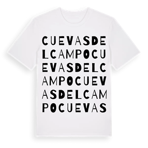 Cuevas del Campo ordlek t-shirt – ekologisk bomull t-shirt från Pinshirt