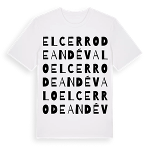 El Cerro de Andévalo ordlek t-shirt – ekologisk bomull t-shirt från Pinshirt