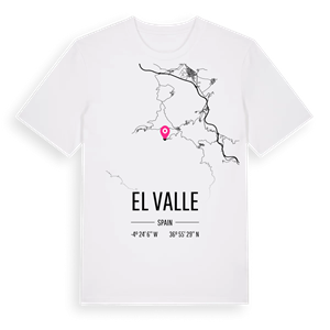 El Valle karta t-shirt – ekologisk bomull t-shirt från Pinshirt