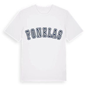 Fonelas college t-shirt – ekologisk bomull t-shirt från Pinshirt