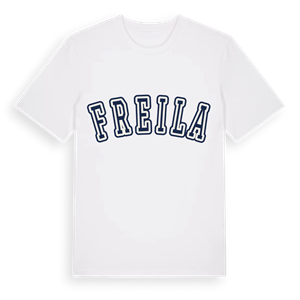 Freila college t-shirt – ekologisk bomull t-shirt från Pinshirt