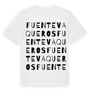 Fuente Vaqueros ordlek t-shirt – ekologisk bomull t-shirt från Pinshirt