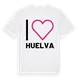 Jag älskar Huelva t-shirt stort tryck