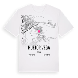 Huétor Vega karta t-shirt – ekologisk bomull t-shirt från Pinshirt