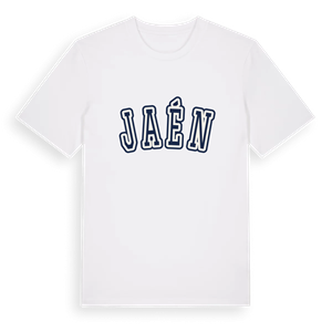 Jaén college t-shirt – ekologisk bomull t-shirt från Pinshirt