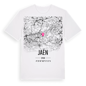 Jaén karta t-shirt – ekologisk bomull t-shirt från Pinshirt