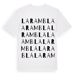 La Rambla ordlek t-shirt – ekologisk bomull t-shirt från Pinshirt