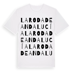La Roda de Andalucía ordlek t-shirt – ekologisk bomull t-shirt från Pinshirt