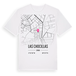Las Chocillas karta t-shirt – ekologisk bomull t-shirt från Pinshirt
