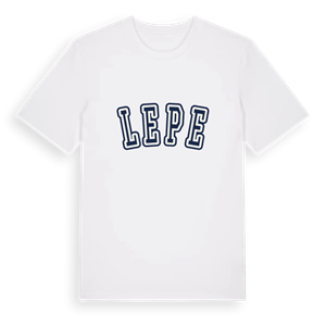 Lepe college t-shirt – ekologisk bomull t-shirt från Pinshirt
