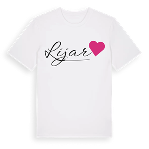 Líjar hjärta t-shirt – ekologisk bomull t-shirt från Pinshirt