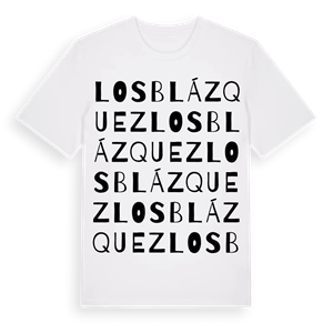 Los Blázquez ordlek t-shirt – ekologisk bomull t-shirt från Pinshirt