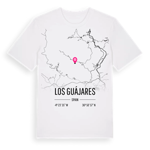 Los Guájares karta t-shirt – ekologisk bomull t-shirt från Pinshirt