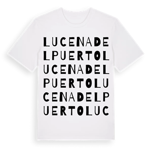 Lucena del Puerto ordlek t-shirt – ekologisk bomull t-shirt från Pinshirt