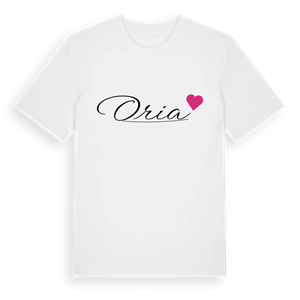 Oria hjärta t-shirt – ekologisk bomull t-shirt från Pinshirt