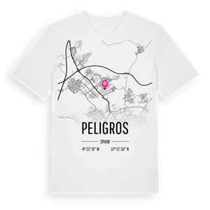 Peligros karta t-shirt – ekologisk bomull t-shirt från Pinshirt
