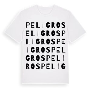 Peligros ordlek t-shirt – ekologisk bomull t-shirt från Pinshirt