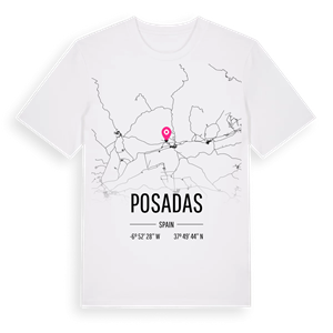 Posadas karta t-shirt – ekologisk bomull t-shirt från Pinshirt