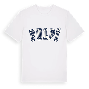 Pulpí college t-shirt – ekologisk bomull t-shirt från Pinshirt