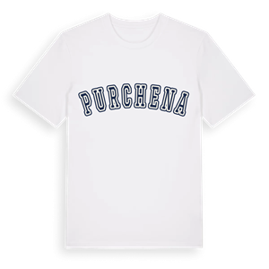Purchena college t-shirt – ekologisk bomull t-shirt från Pinshirt