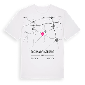 Rociana del Condado karta t-shirt – ekologisk bomull t-shirt från Pinshirt