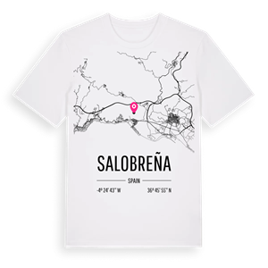 Salobreña karta t-shirt – ekologisk bomull t-shirt från Pinshirt